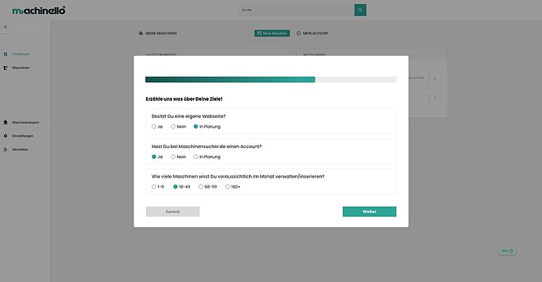 Wie viele Maschinen möchtest Du verwalten? Wie viele Maschinen möchtest Du verwalten?